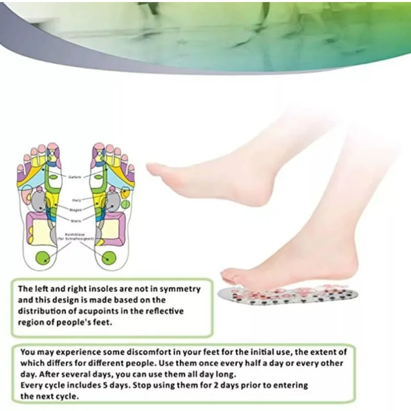 Массажные магнитные стельки унисекс для похудения снижения веса