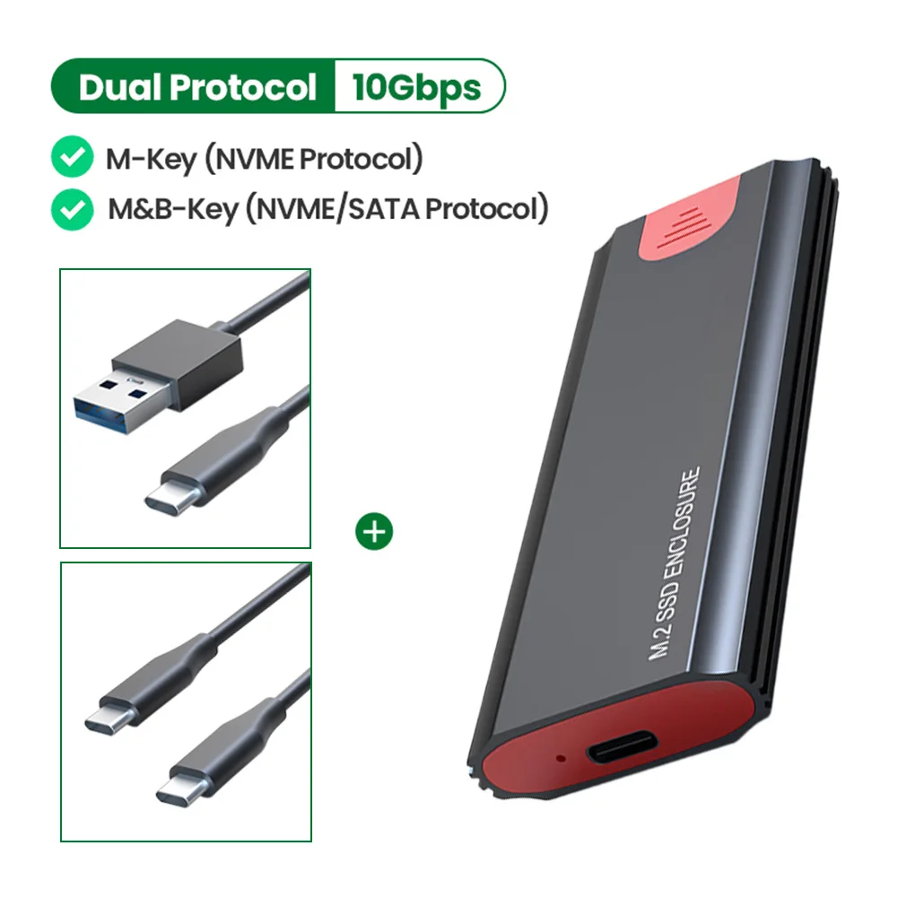 Корпус для жесткого диска M2 Nvme переходник M.2-USB Type C Pcie Ngff Sata M/b Key Ssd |
