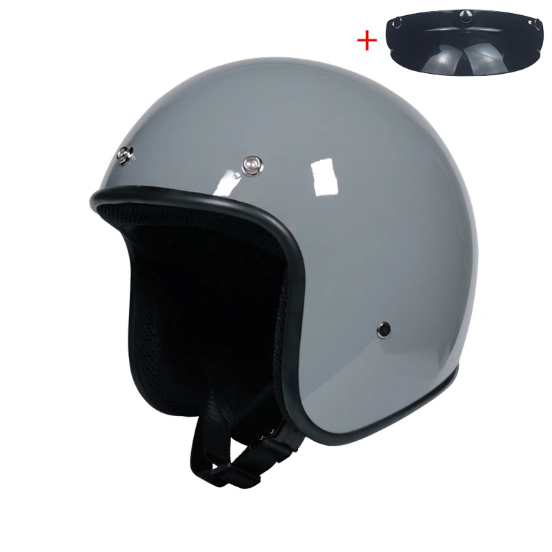 

New Open Face Motorcycle Helmet Retro Vintage Casque Casco Mopeds Vespa rbike Jet Pilot Capacete De Men Women