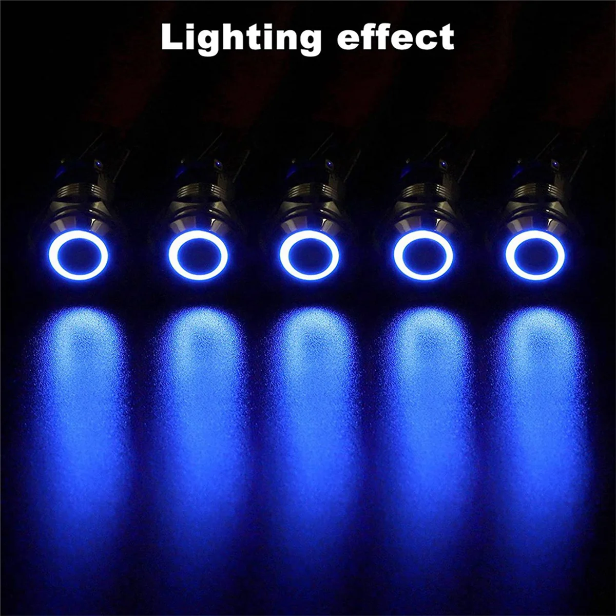 5 шт. 12 мм защелкивающийся кнопочный переключатель с высокой круглой крышкой