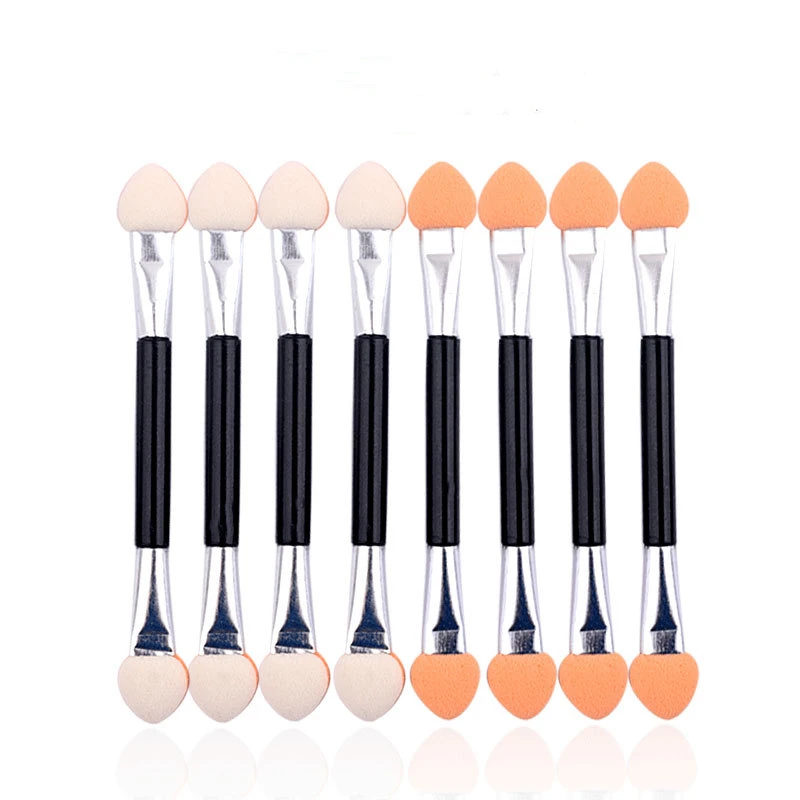 

Hot Disposable 10PCS Eye shadow Brush Makeup Dual Sided Sponge Nylon Set Eye Shadow Nail Brushes For Cosmetic Applicator Makeup