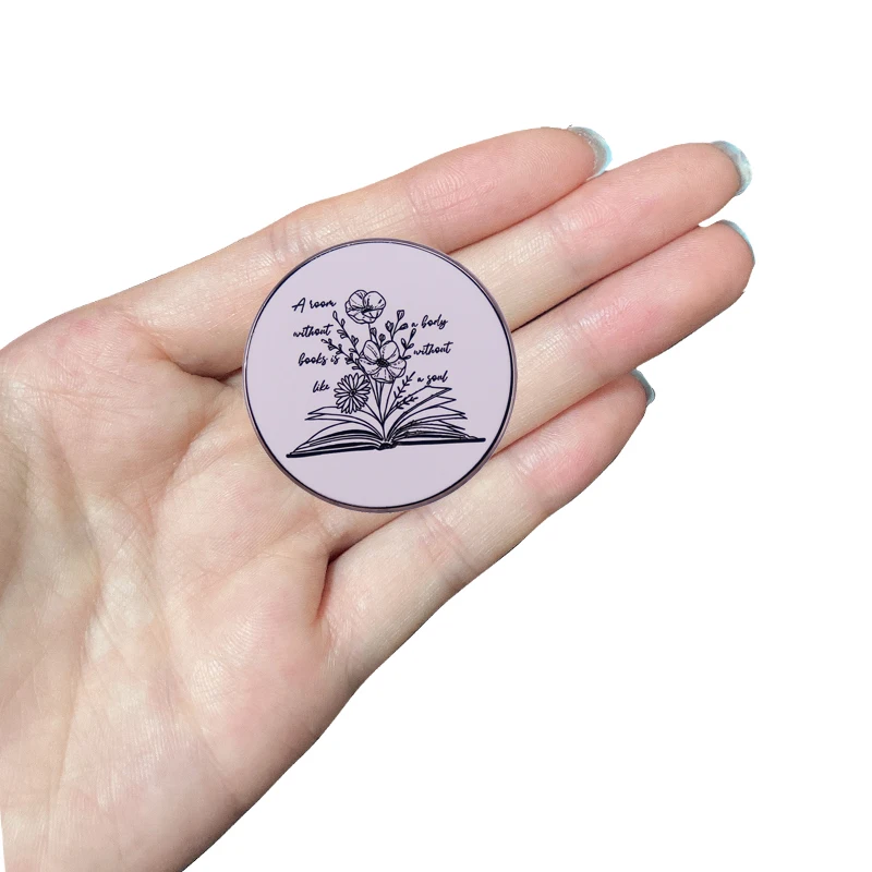 

D0008 Book Enamel Pins Funny Library Books Brooches Backpack Clothes Metal Lapel Pin Badges Jewelry Gifts for Friends