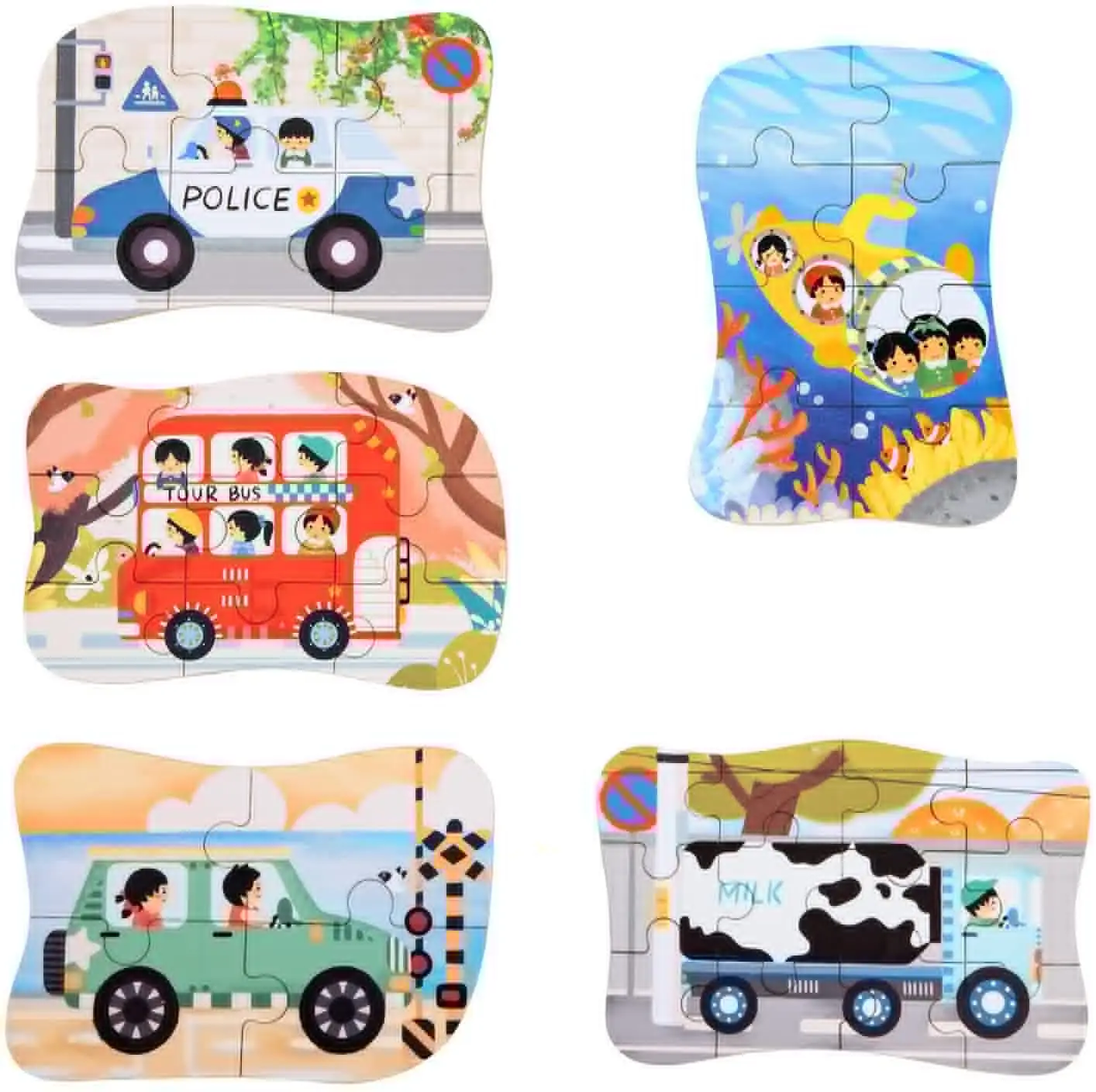 Детский Развивающий пазл с металлической коробкой 3-7 лет |