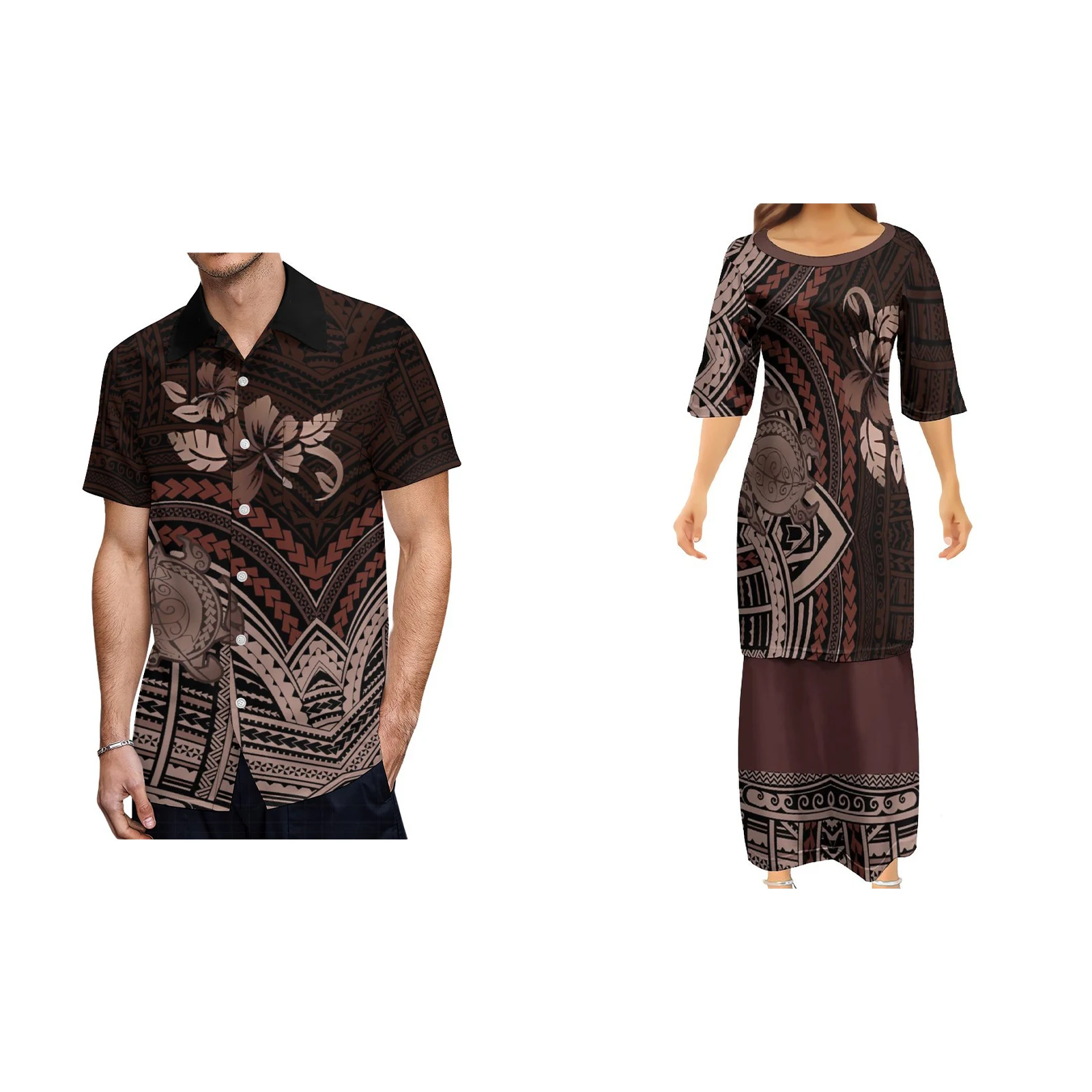 Новый дизайн пользовательский полинезийский пулетasi Самоа комплект платьев