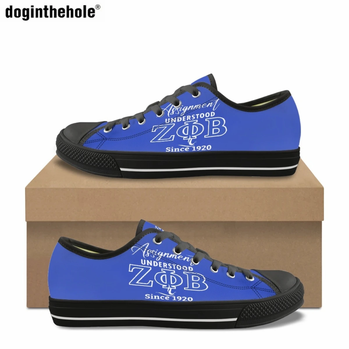 

Классические Низкие кеды для женщин, повседневная обувь на плоской подошве для улицы, лидер продаж, Zeta Phi Beta Sorority 1920, модные удобные кроссовки с принтом