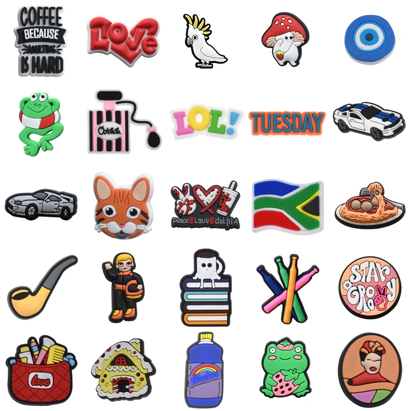 

Men Boy Para Pins Wholesale Bulk Decorations for Crocs Kids Gifts Shoes Accessories Women Charm Packs Shoe Charms Set Jeans Girl