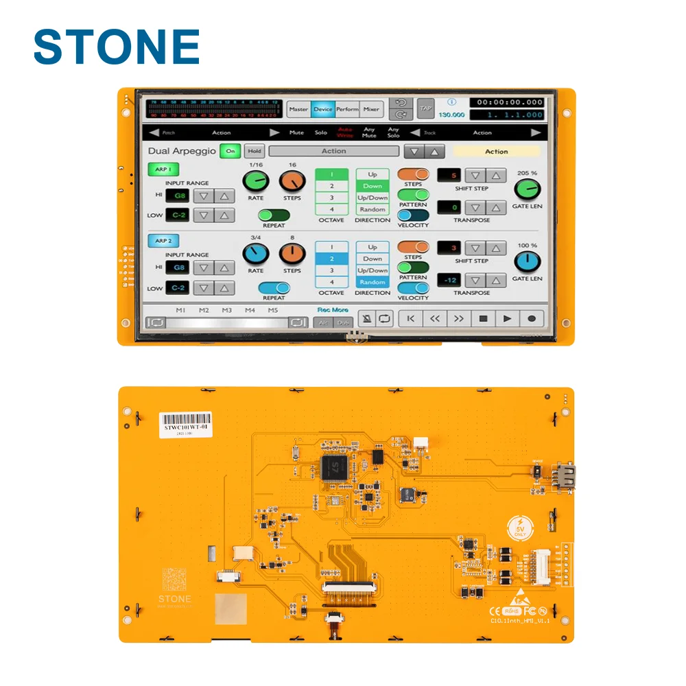 

STONE 10.1 Inch LCD Touch Screen Module TFT Display with Controller Board Smart Graphic Embedded Monitor HMI Panel 1024*600