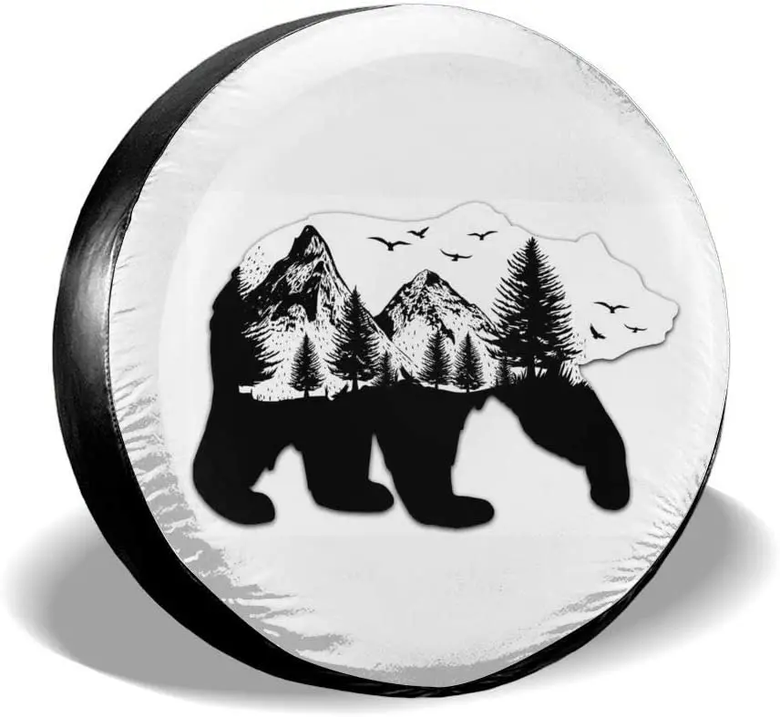 

Northern Dock Bear Spare Tire Cover Waterproof Dust-Proof UV Sun Wheel Tire Cover Fit Fits most vehicle tire covers