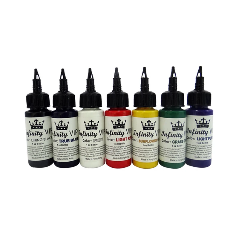 

7Colors Set Professional Tattoo Ink for Body Art Natural Plant Micropigmentation Pigment Permanent Tattoo Ink