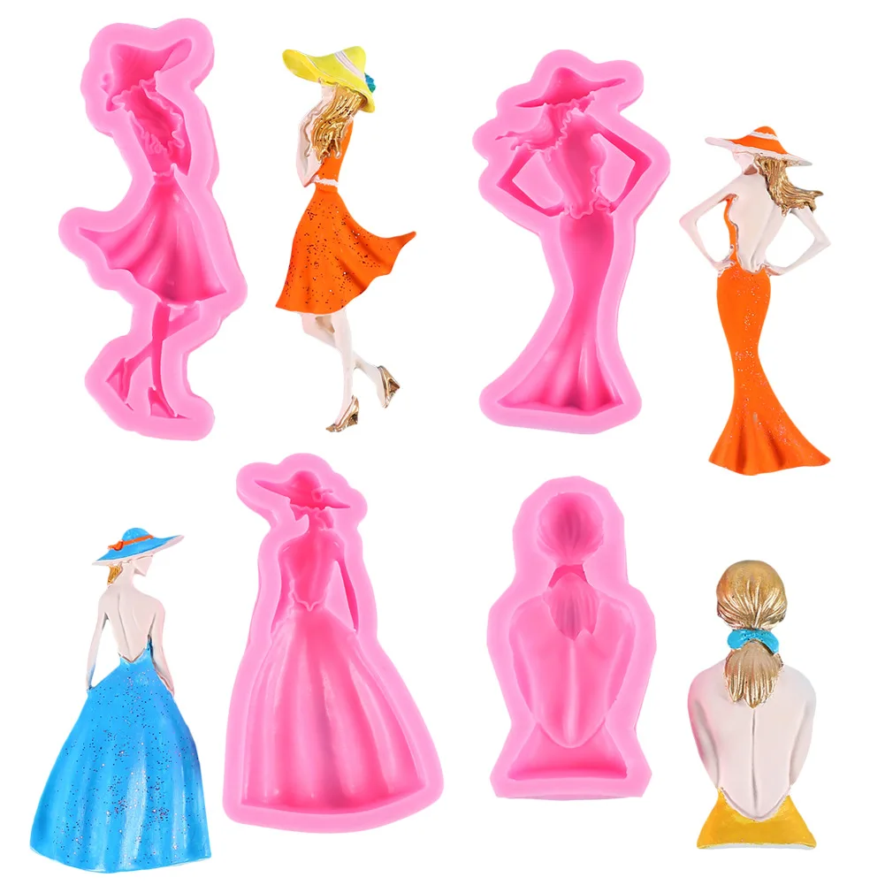 

Hot Princess Shape Silicone Mold Baking Chocolate Mold Clay Drop Mold Bakeware Cake Decoration Accessories Silicone Bakeware.8z
