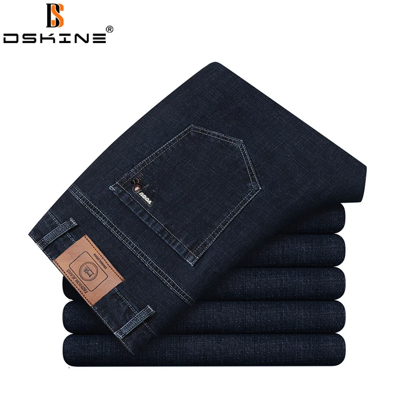 Men Spring Baggy Stretch Jeans Lightweight Trousers Fashion Men Casual Jeans 2022 New Autumn Straight Trousers Men Denim Pants