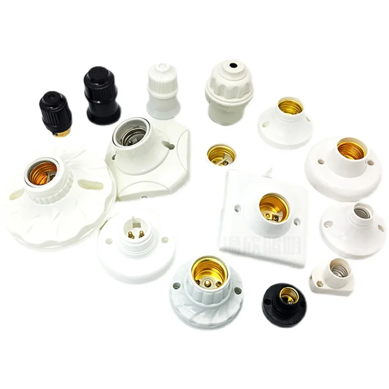 

Copper core lamp holder E27 screw E14 lamp head base bright-mounted dark-mounted wick wire tooth wire mouth B22
