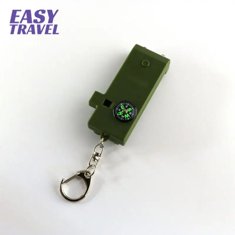 

Multi-function Magnifying Glass Emergency Compass Portable 4-in -1 Whistle Camping Supplies Mountaineering Multitool Abs