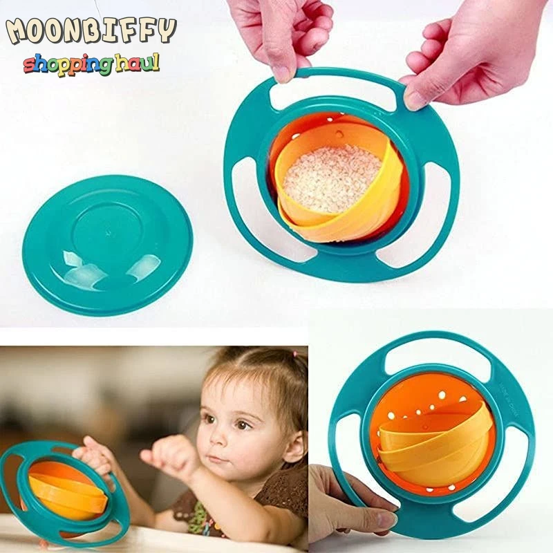 

Universal Children's Gyro Bowl 360 Rotate Spill-Proof Practical Design Rotating Scale Kids Solid Food Plates Tableware Bowl Baby