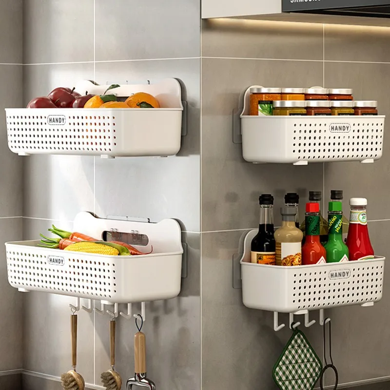 

Multifunction Bathroom Storage Suction Holder Shelf Sponge Drain Rack Kitchen Organizer Sink Kitchen Accessories Bath Baskets