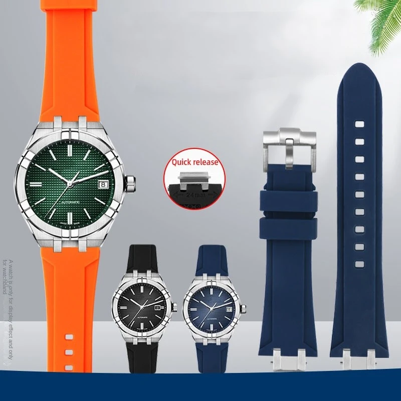 Ремешок силиконовый резиновый для наручных часов, модифицированный браслет из нержавеющей стали для моссе LACROIX AIKON AI6008 6007 6038