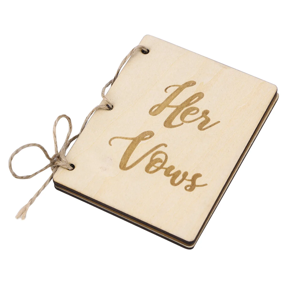 

Vow Books Wedding Book Notebook Wood His Guest Booklets Renewal Officiant Paper Vows Guestbooks Rope Her Kraft Brown Album