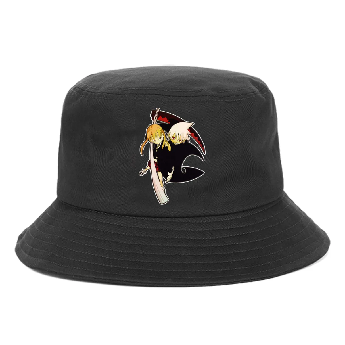 

Teenagers Cartoon Bucket Hat Women Summer Sunscreen Hat Outdoor Fisherman Cap Beach Cap Bucket Hat for anime Soul Eater