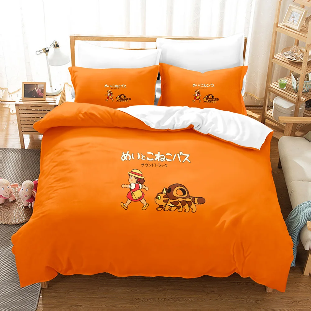 

Spirited Away Miyazaki Hayao Bedding Set Quilt Totoro Studio Ghibli Duvet Cover Comforter Bedclothes Children Kid Boy Bed