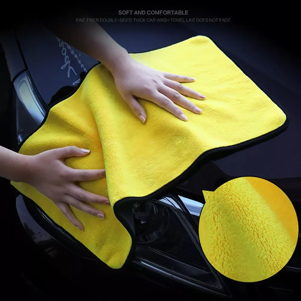 

New Car Wash Microfiber Towel Car Cleaning Drying Cloth Hemming Extra Soft Car Care Detailing WashTowel Never Scrat High Density