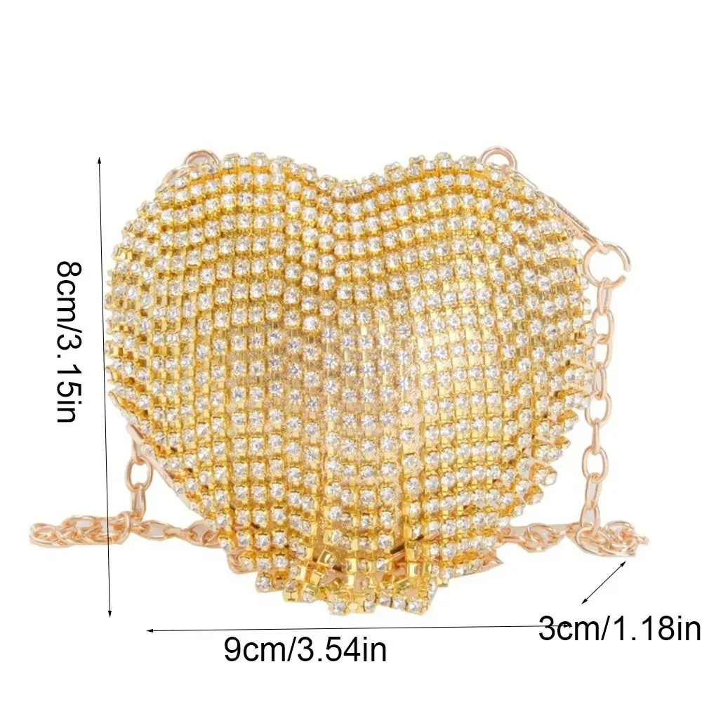 Повседневная сумка для ужина со стразами и кисточками акриловая на цепочке