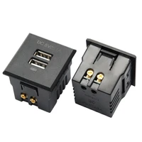 dual usb ac power socket embedded dual usb desktop receptacle dc charging power panel module outlet 5v 2 1a