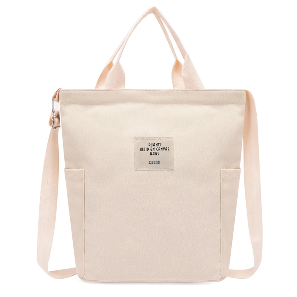 

Retro Women Crossbody Bags Solid Color Eco-Friendly Handbags Leisure Ladies Girls Canvas Tote Daily Traveling Commuter Bag
