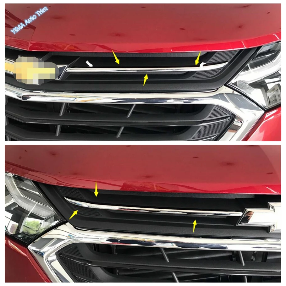 Хромированная передняя решетка для автостайлинга декоративная полосатая крышка