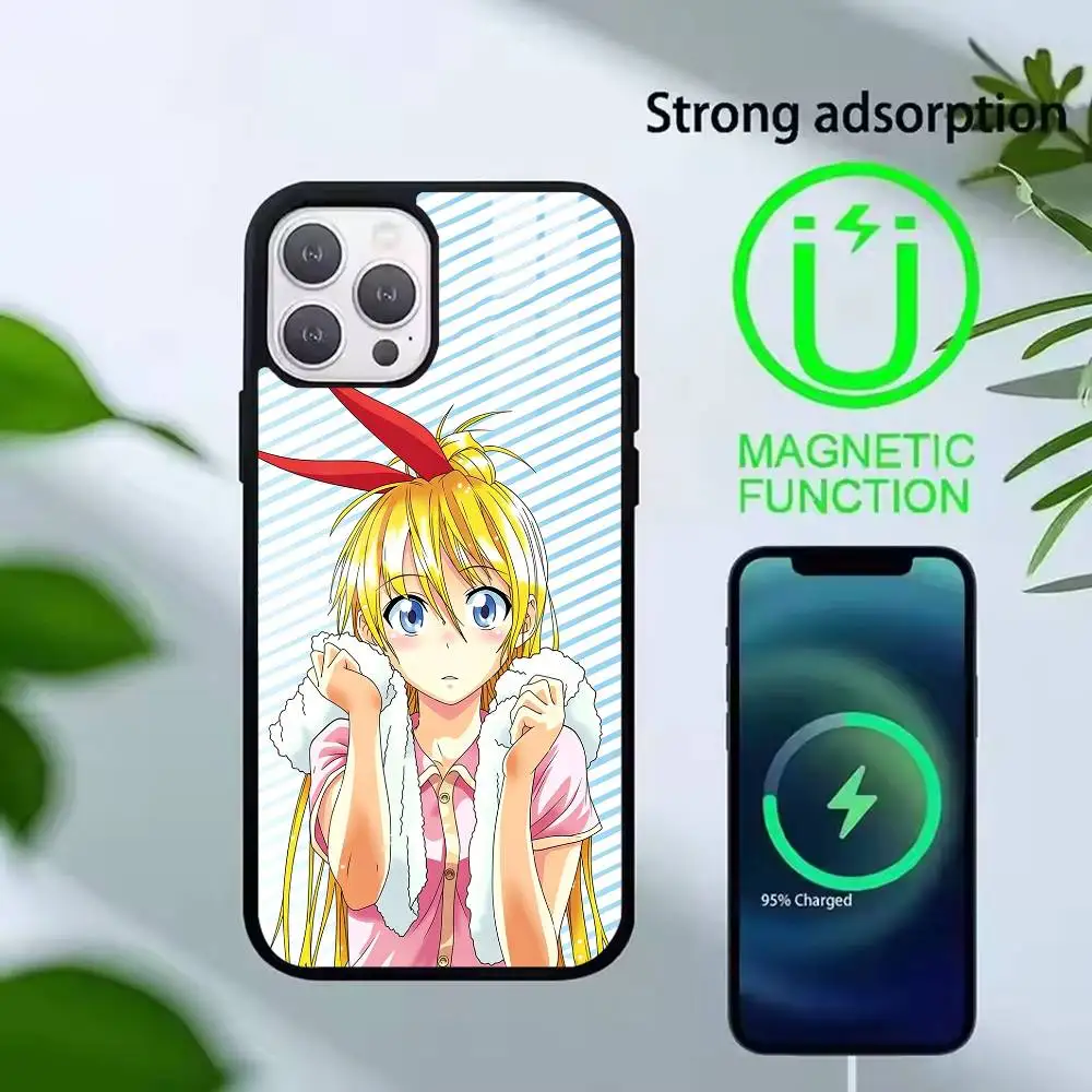 Фото Чехол для телефона Nisekoi Chitoge Kirisaki для iPhone 17, 16, 15, 14, 13, 12, 11 Plus, Pro, совместимый с магнитной беспроводной зарядкой №3