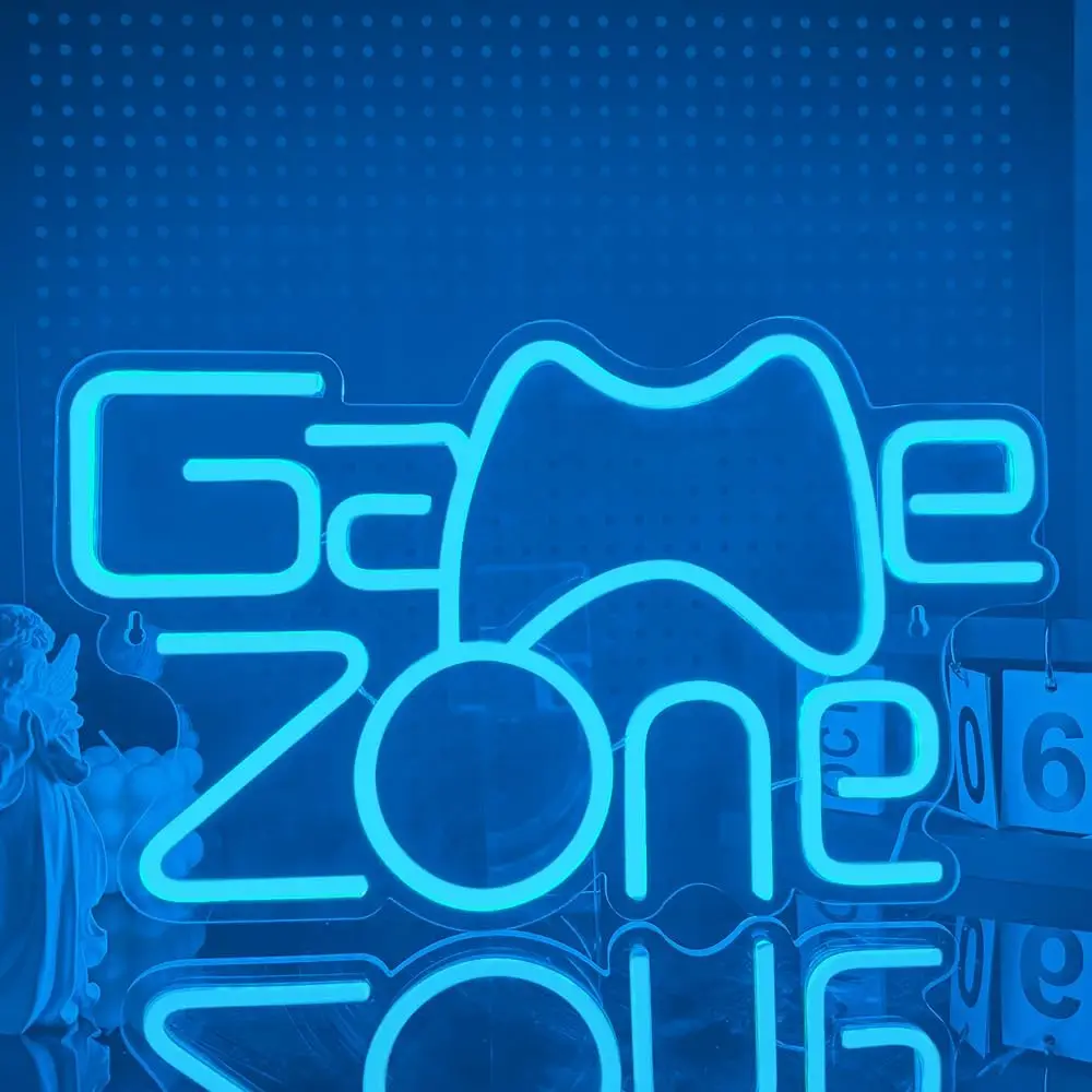 Неоновая вывеска игровая зона настенный декор для комнат мальчиков светодиодные