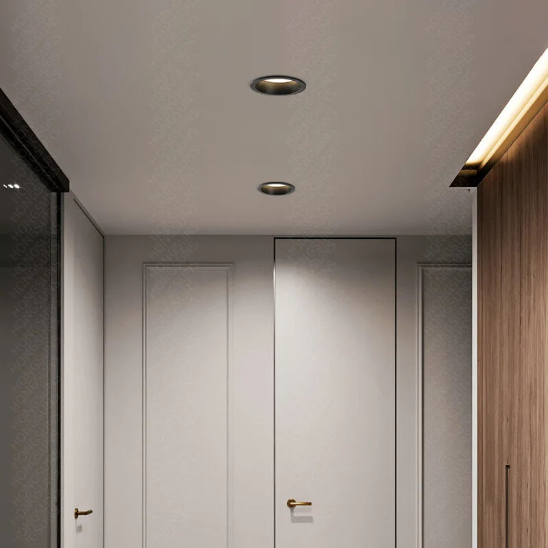 Фото Умный светодиодный встраиваемый светильник Tuya Zigbee DALI с защитой от бликов, 3 режима цветовой температуры, черный/белый, 110/220В, диммируемый, для потолка, спальни, кухни №5