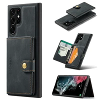 jeehood 2in1 detachable case leather wallet strong magnet with protecting back cover for samsung s22 s21 s20 ultra note 20 ultra