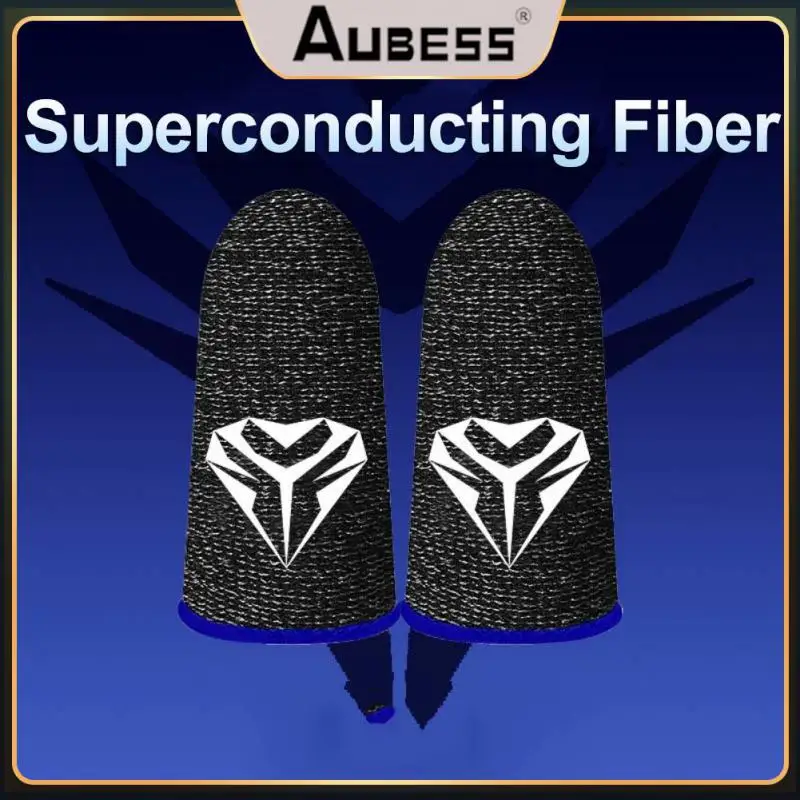 

1pair Finger Cover Lightweight Gaming Thumb Gloves Game Finger Cots Breathable Fingertips Non-scratch Gaming Accessorie Durable