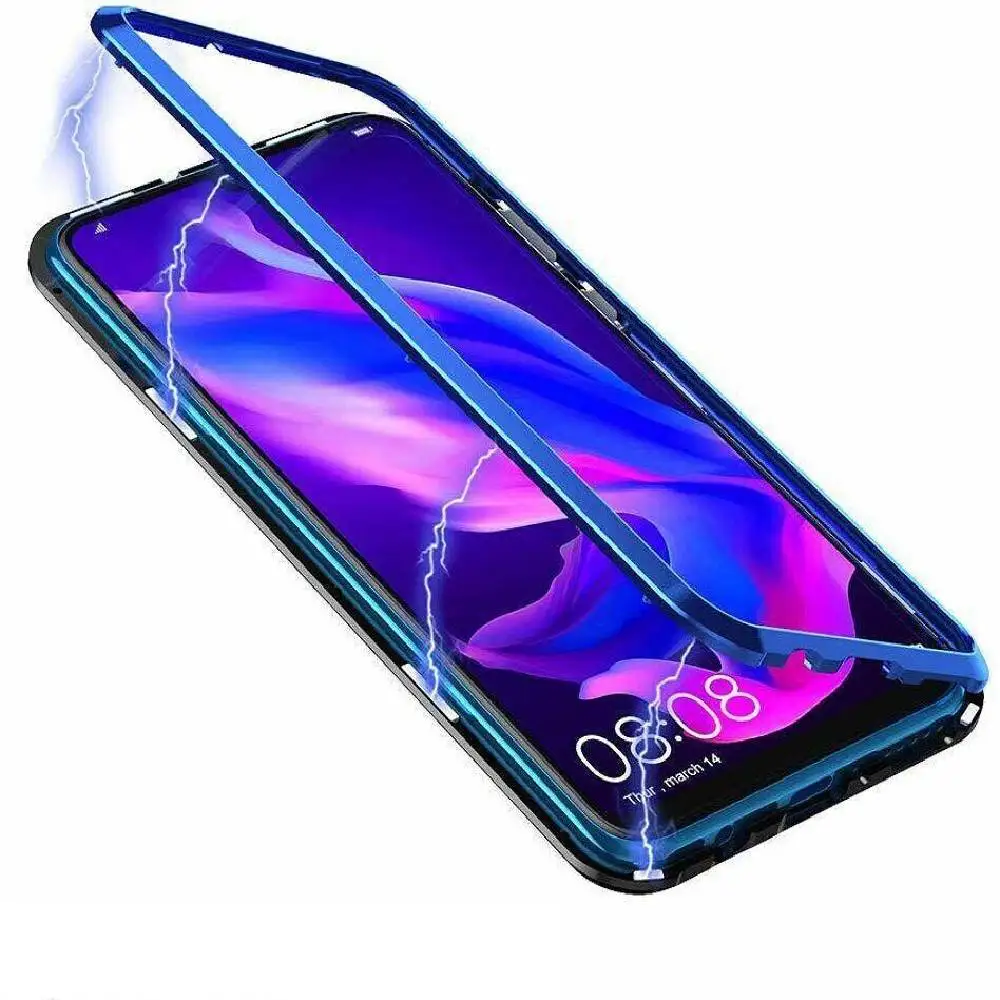 Чехол-бампер для Samsung Galaxy M31 металлический со стеклом магнитный противоударный |