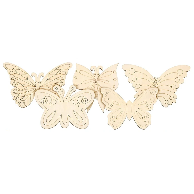 

25 Pieces Wooden Butterfly Crafts Unfinished Wooden Butterfly Blank Butterfly Wooden Paint Crafts For Kids Painting