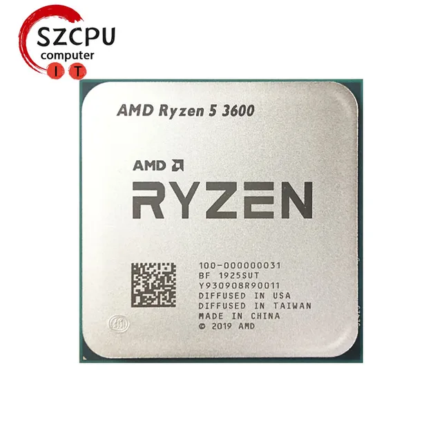 AMD Ryzen 5 3600 R5 3600 3.6 GHz Used GAMING Zen 2 Six-Core Twelve-Thread CPU Processor 7NM 65W L3=32M 100-000000031 Socket AM4 1