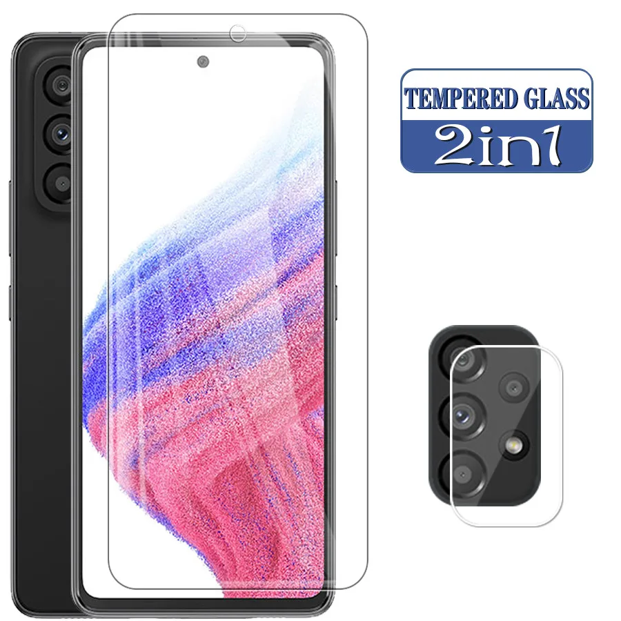 

Закаленное стекло 2To1 для камеры Samsung Galaxy A53 5G Glass 6,5 ''Sumsung A 53 SM-A536B/DS защита для экрана телефона защитная пленка