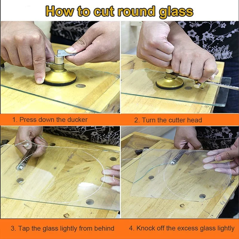Акция! Круговой резак для стекла с присоской регулируемый круговой набор