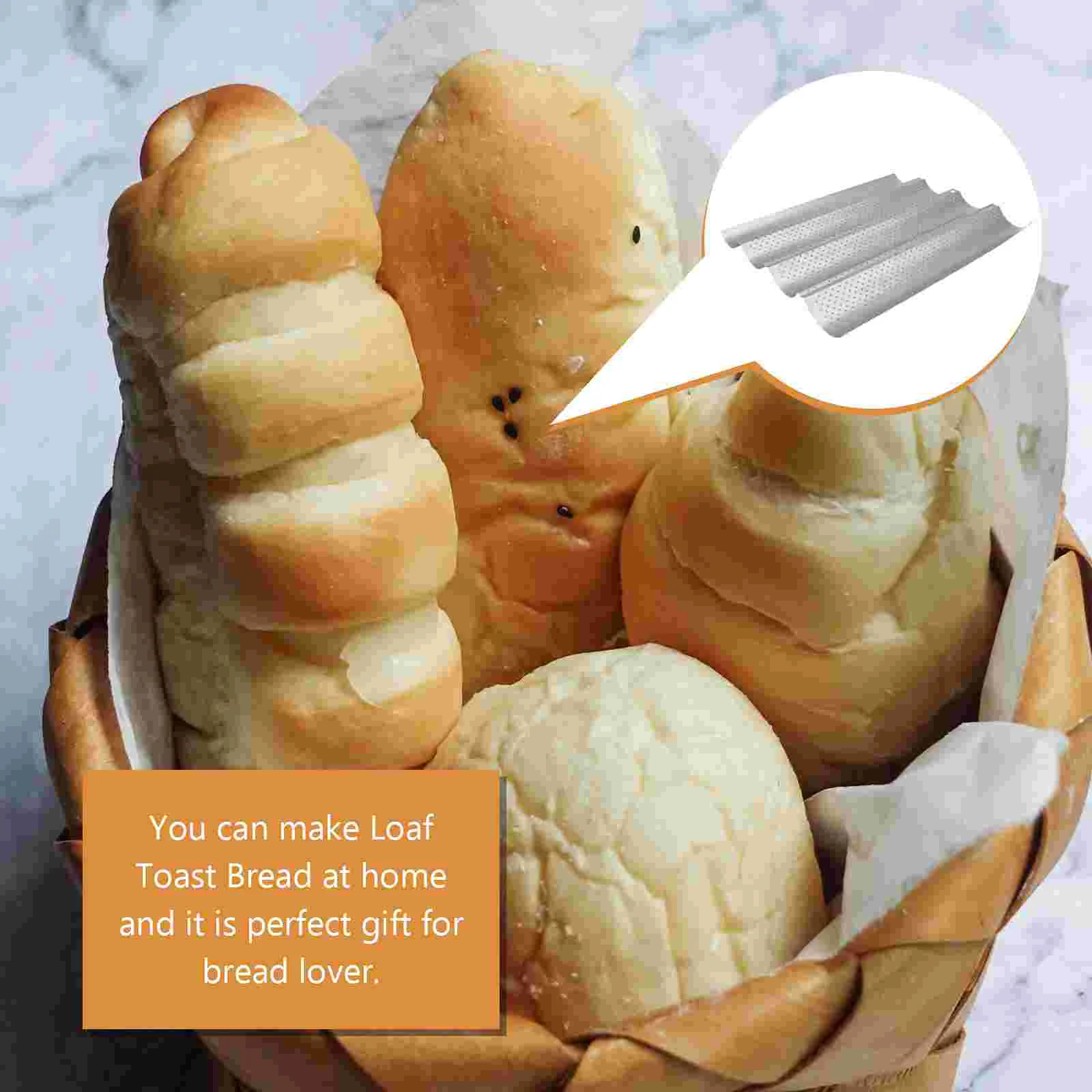 

Pan French Bread Baking Tray Loaf Mould Perforated Oven Cooking Metal Stick Trays Baker Tins Tin Mold Toaster Molds Sheet Diy