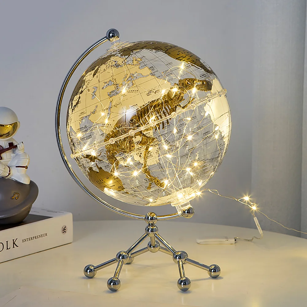 

Globe Statues Home Decor Retro Vintage Home Decoration Desk Toy World Map Geography Home Furnishing Ornaments Crafts Figurines