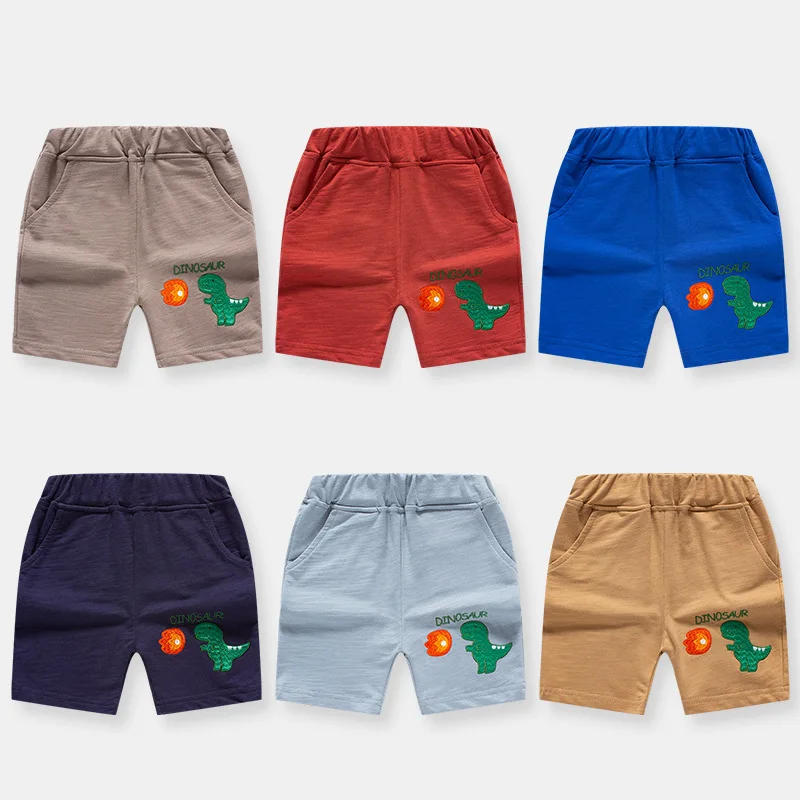 

Children Shorts Cotton Elastic Waist Shorts For Boys Girls Fashion Catoon Dinosaur Sports Pants Toddler Panties Kids Clothing