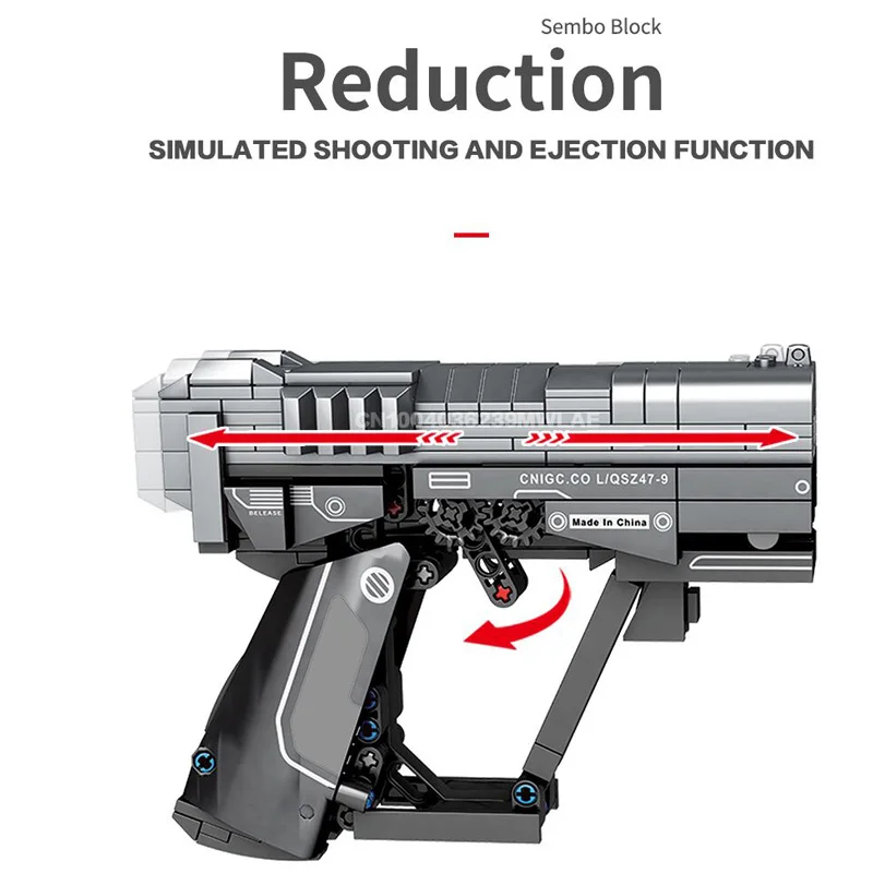 SEMBO 364 шт. технические строительные блоки пистолеты военное оружие сделай сам