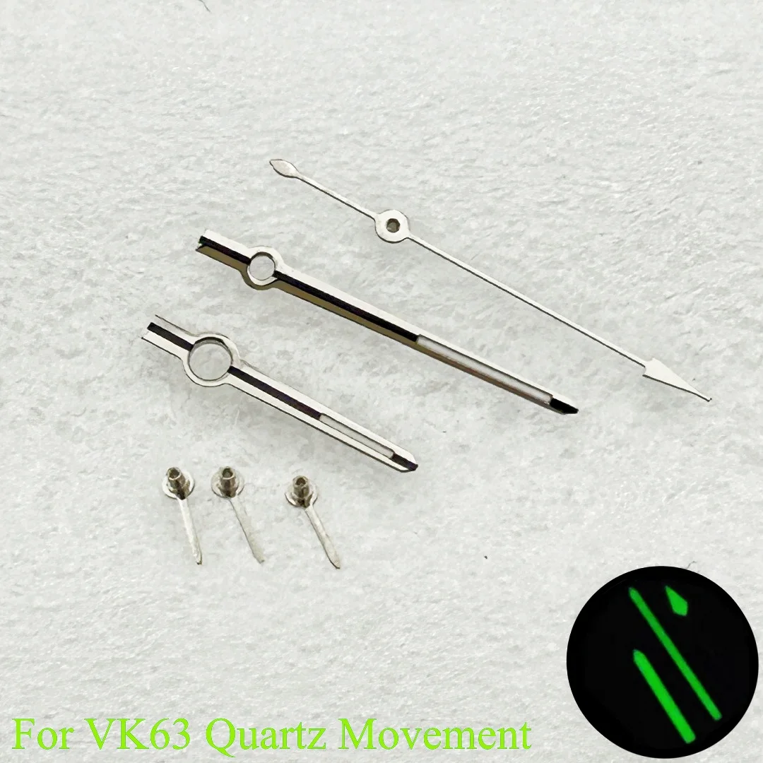 Фото Сине-зеленые светящиеся модифицированные детали для механизмов VK63 VK64, многофункциональные стрелки хронографа для часов Seiko Daytona №2