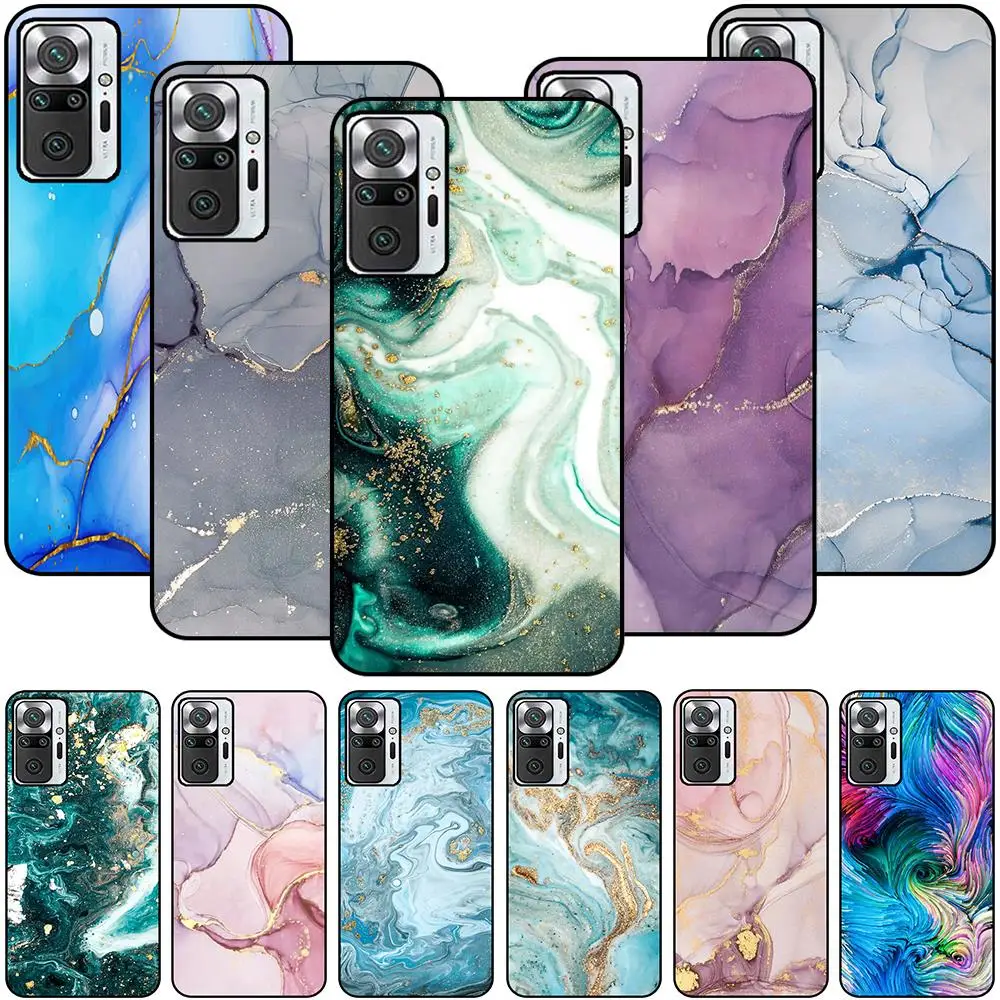

Marble Art Fashion Phone Case For XIAOmi Redmi Note 11 11S 10 10S 9 PRO MAX XIAOMI Redmi Original Silicone Shockproof phone case