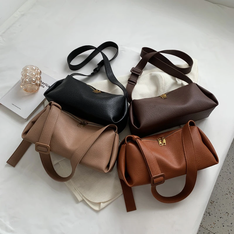 Luxury Brand Small Bucket Crossbody  for Women 2023 Winter Trend Vintage Designer Leather Handbags and Purses Shoulder Bag