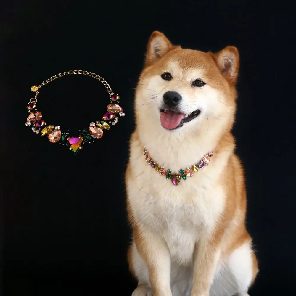 Шейная цепочка для кошек ошейник милой кошки искусственный в стиле принцессы