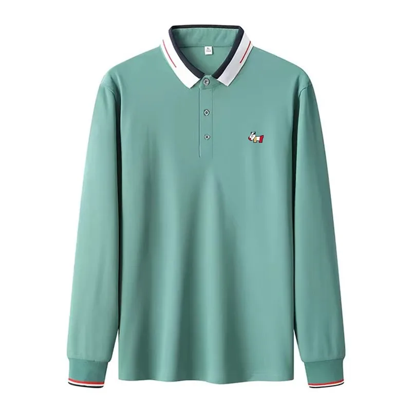 

Golf wear tee Spring Men's Long Sleeve Comfortable Casual Fashion High Quality Sports T-Shirt Polo Shirt breathable Man Golf Top