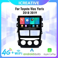 4g carplay car radio multimedia system for toyota vios yaris 2018 2019 2 din 9 android gps autoradio head unit
