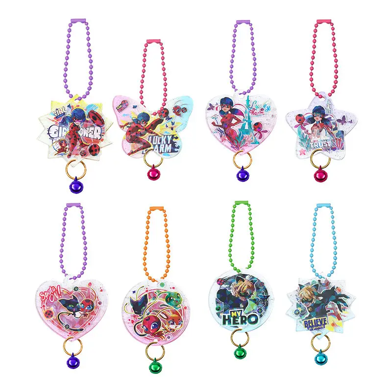 

4 Styles Anime Ladybugs Diy Handmade Pendants Kawaii Cuckoo Suit Cartoon Decorative Patch Toys Cute Birthday Gifts for Children