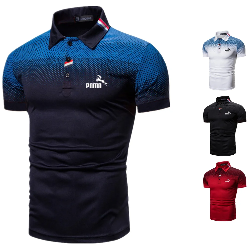 Men Polo Shirt Short Sleeve Print New Clothing Summer Streetwear Casual Fashion tops |